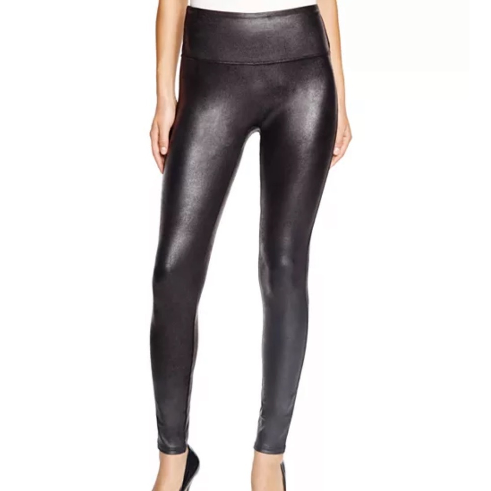 Spanx Faux Leather Leggings - (Petite) Large
